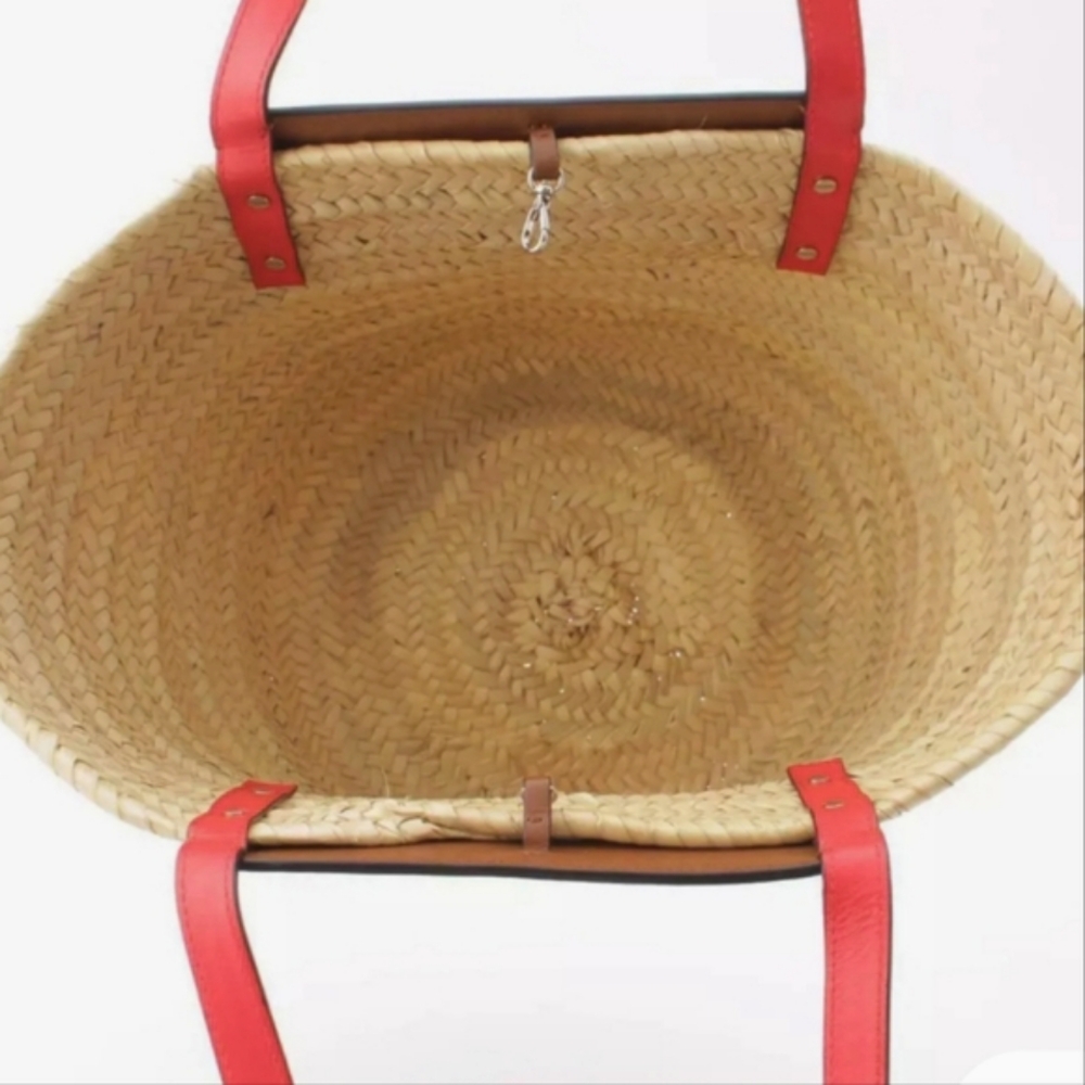 🔴 Christian Louboutin Loubishore Natural Raffia & Leather Tote Bag NEW! - Picture 3 of 12
